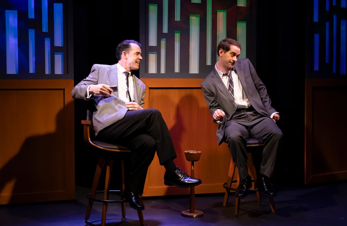 Drew Parker as Jack Parr and David Corlew as Oscar Levant in Good Night, Oscar. Photos by Klose2u Photography L.L.C.
