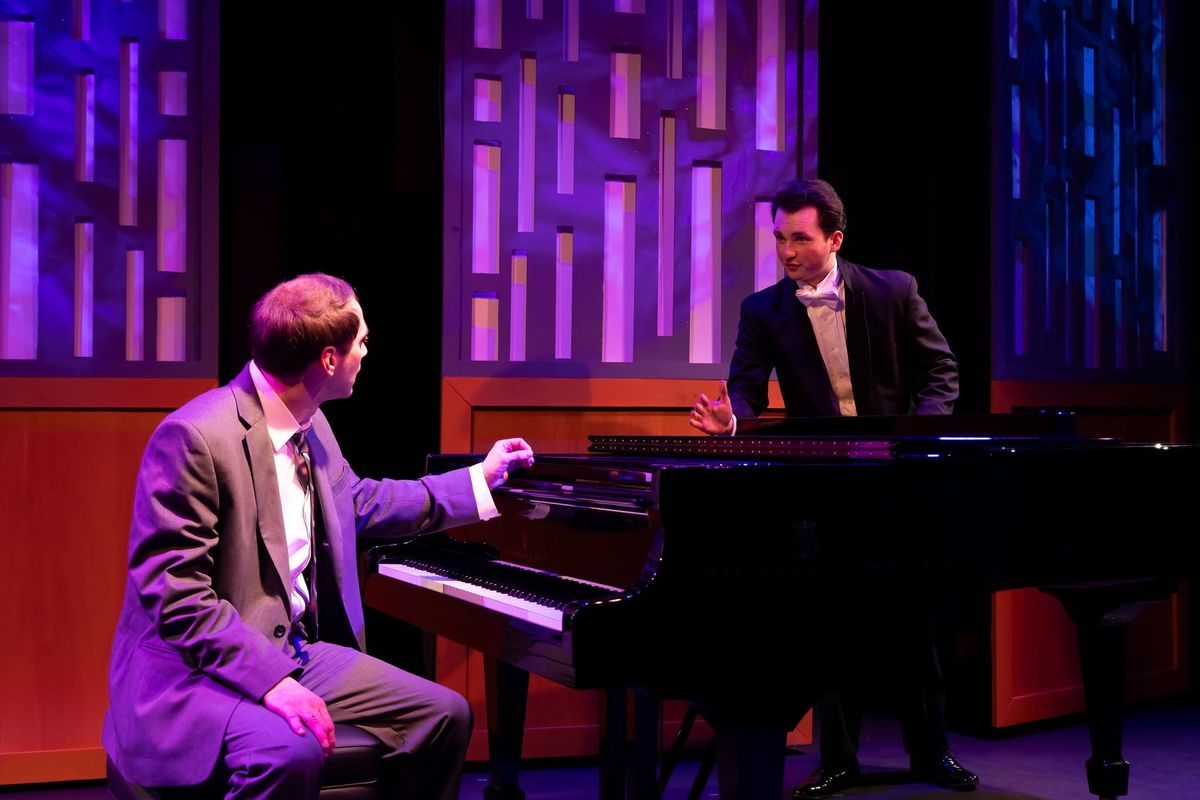 David Corlew as Oscar Levant and Jackson Medina as George Gershwin in Good Night, Oscar. Photos by Klose2u Photography L.L.C. David Corlew as Oscar Levant and Jackson Medina as George Gershwin in Good Night, Oscar. Photos by Klose2u Photography L.L.C.