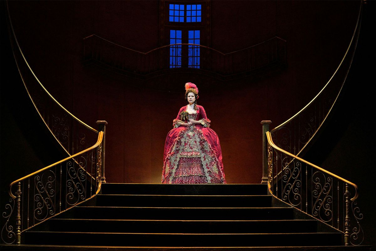 A scene from LA Opera's 2023 production of The Marriage of Figaro. Shown: Ana Maria Martinez as the Countess. (Photo: Cory Weaver) A scene from LA Opera's 2023 production of The Marriage of Figaro. Shown: Ana Maria Martinez as the Countess. (Photo: Cory Weaver)