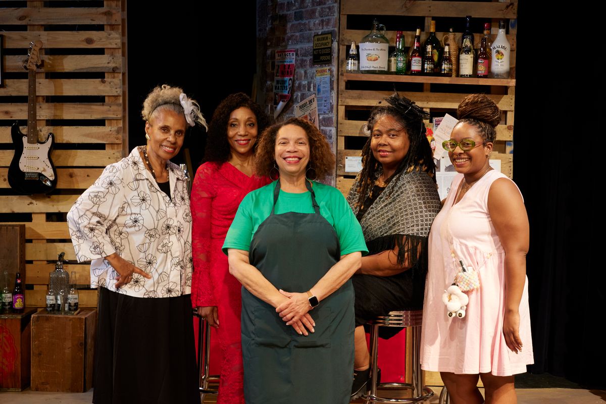 The Cast of The Old Ladies Bar – Hope Harley as Mary Alice, Doris A. Dollard as Lettie, Valerie J. Johnson as Peaches, Donniee Barnes as Freddie Mae, Taylor Worrell-Stith as Wanda The Cast of The Old Ladies Bar – Hope Harley as Mary Alice, Doris A. Dollard as Lettie, Valerie J. Johnson as Peaches, Donniee Barnes as Freddie Mae, Taylor Worrell-Stith as Wanda