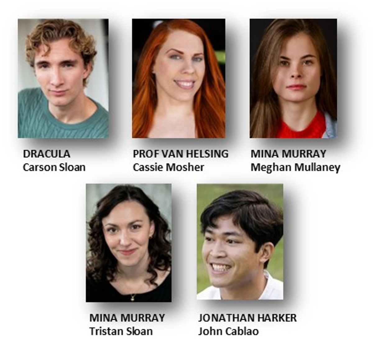 Meet the cast of the new small-scale touring production of DRACULA: an interactive melodrama. Meet the cast of the new small-scale touring production of DRACULA: an interactive melodrama.