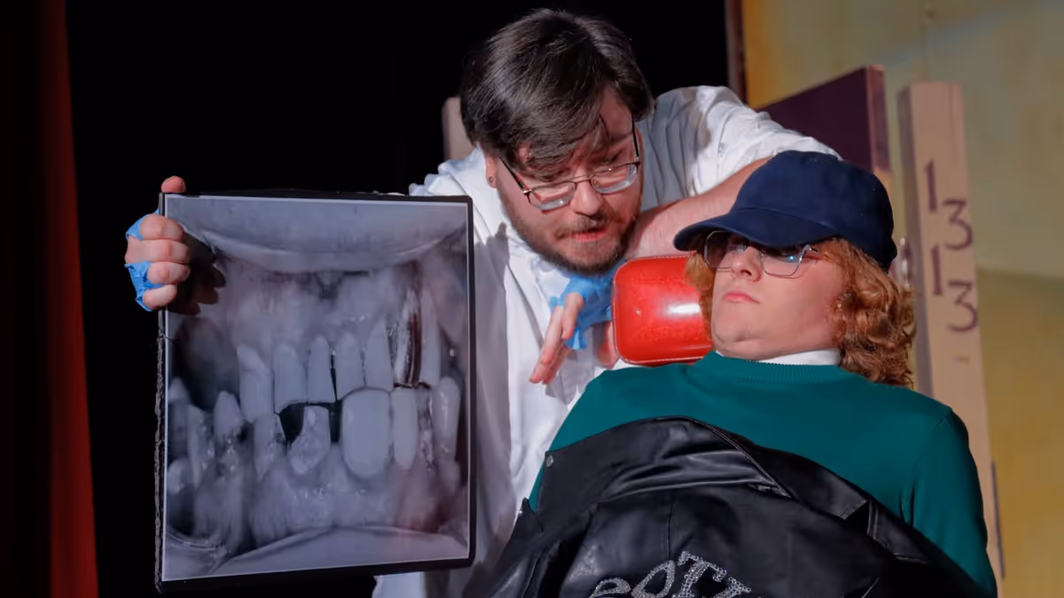 Orin Scivello DDS played by Chris Ogden and Seymour played by Kadin Henige