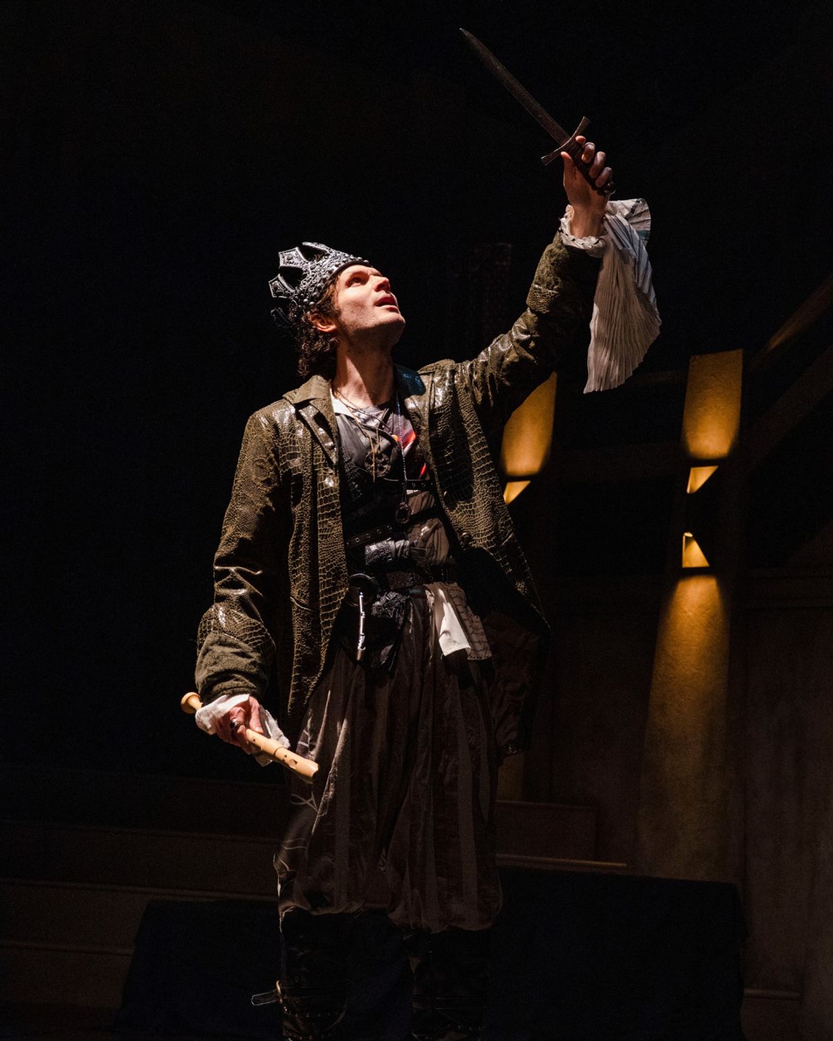 Isaac Hickox-Young as Hamlet. Photo by Avery Brunkus. Isaac Hickox-Young as Hamlet. Photo by Avery Brunkus.