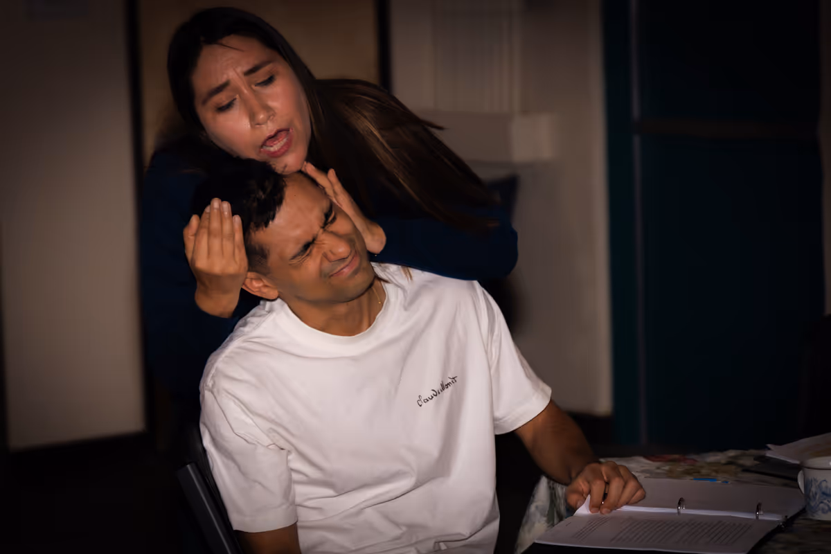 A raw rehearsal moment — generational trauma is at the heart of this story. A raw rehearsal moment — generational trauma is at the heart of this story.
