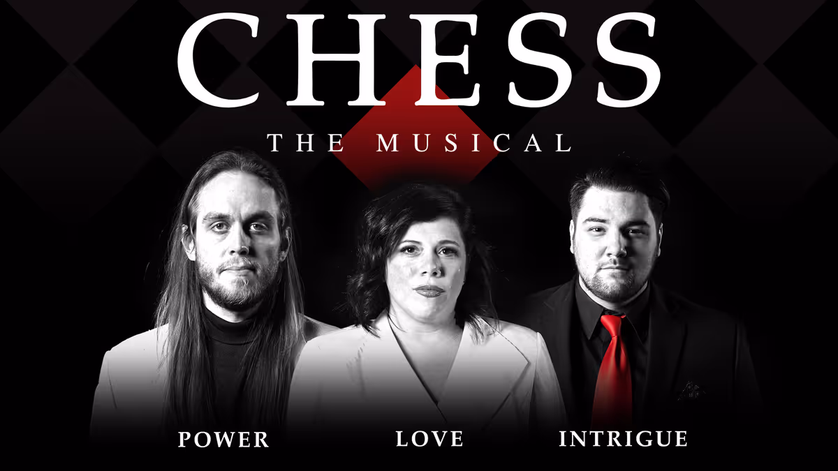 Zac Bushman, Alice Johnson, and Nick Hambruch star in DST's 2022 Mainstage production of CHESS THE MUSICAL, March 4-10, at Scottsdale Desert Stages Theatre. Zac Bushman, Alice Johnson, and Nick Hambruch star in DST's 2022 Mainstage production of CHESS THE MUSICAL, March 4-10, at Scottsdale Desert Stages Theatre.