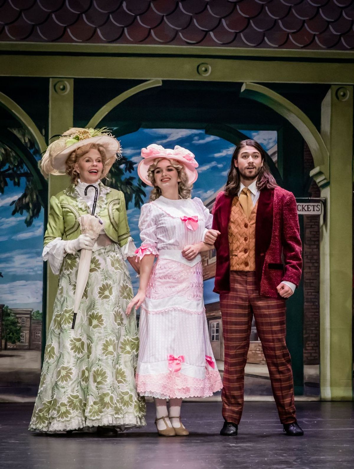 Toni Tennille as Dolly Levi, Julie Woolsey as Ermengarde, Makena Morishima as Ambrose Kemper Toni Tennille as Dolly Levi, Julie Woolsey as Ermengarde, Makena Morishima as Ambrose Kemper