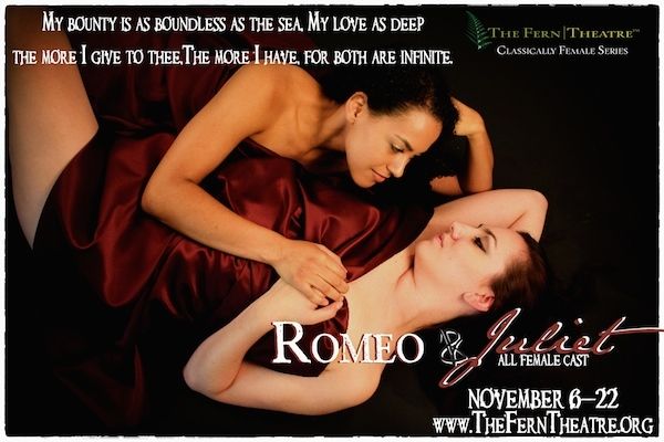 Danielle Thorsen and Juliet and Bryn Stripe as Romeo. Photo Credit: Jessica Fern Hunt/The Fern Theatre Company 1
