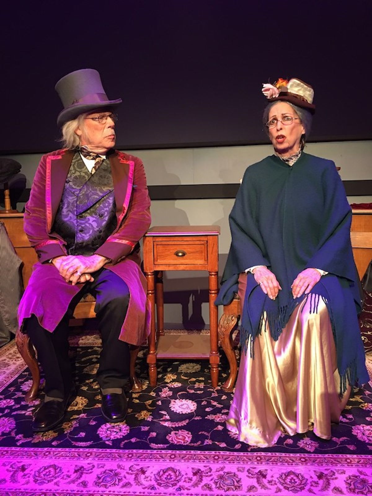 L to R: Chris DeCarlo and Evelyn Rudie in scene from Sholom Aleichem
Photo Credit: Cydne Moore