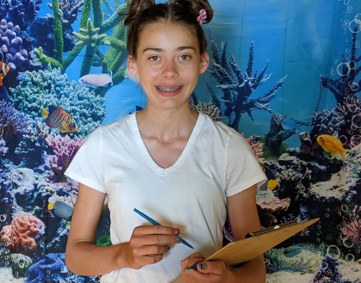 Sandy Cheeks (Scarlett Morales) getting ready to tackle the volcano with science. Sandy Cheeks (Scarlett Morales) getting ready to tackle the volcano with science.
