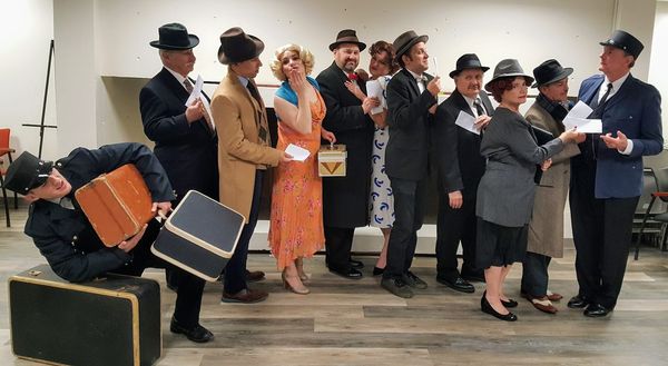 Getting ready to board the Twentieth Century
Dan River, Jeffrey Milstein,Charles Acosta, Erin Leder,Jack Bathke, Kate Blazo, Jake Zillioux, Barry Leonard Joyce Porter, Tom Chiola, Stan Karuzis 1