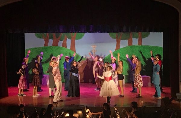 Cast rehearsing a dance and song number  5