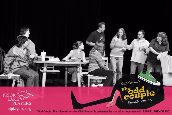 Eight cast members in rehearsal. 1