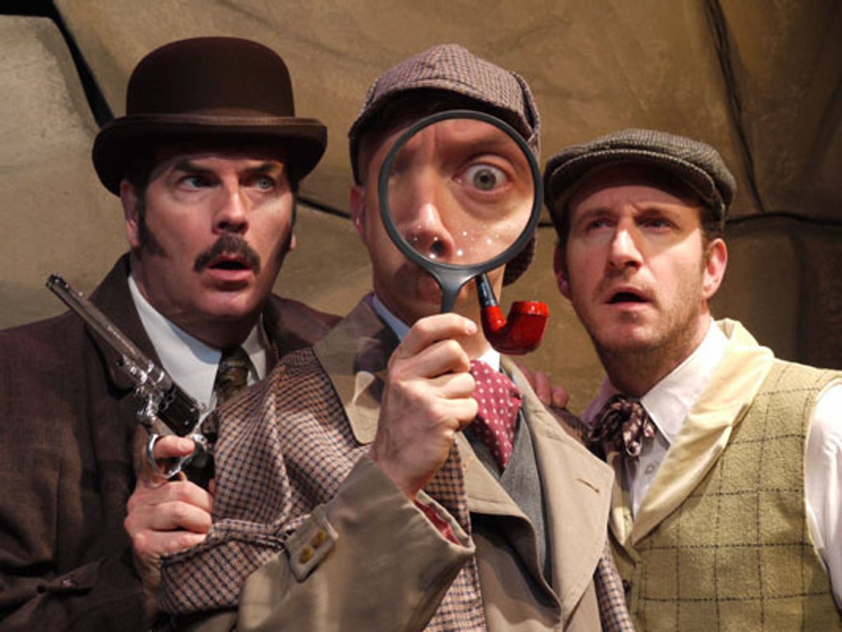 J.T. O'Connor, Michael Frederic, and Dan Matisa in The Hound of the Baskervilles at The Public Theatre, Jan 25 - Feb 3. J.T. O'Connor, Michael Frederic, and Dan Matisa in The Hound of the Baskervilles at The Public Theatre, Jan 25 - Feb 3.