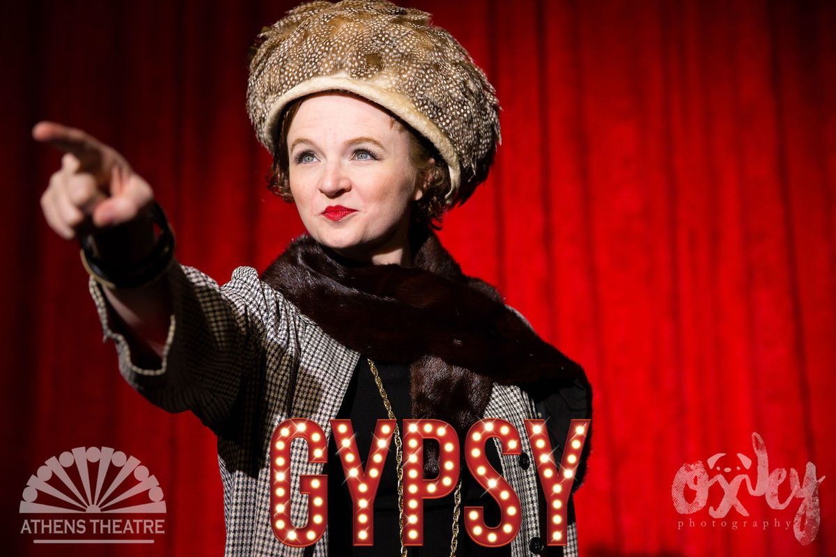 Tara Snyder as Rose in the Athens Theatre production of "Gypsy".  Photo courtesy of oxleypics.com 