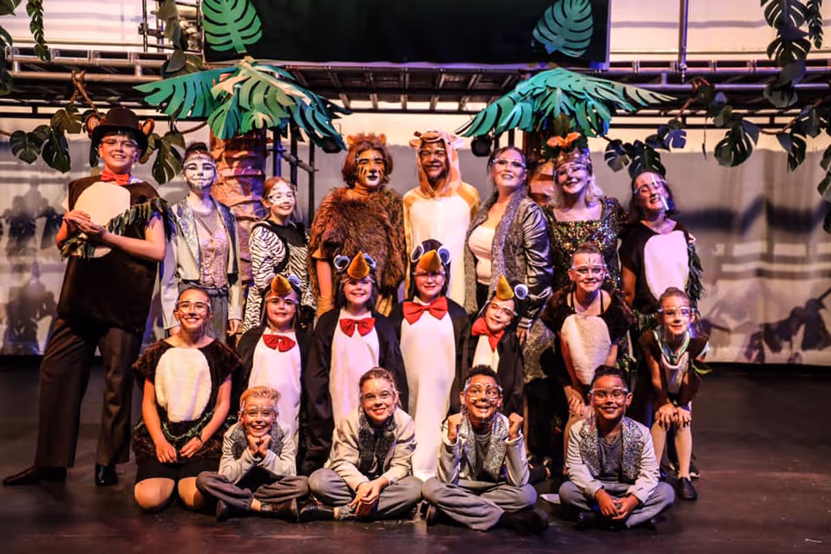 The cast of MADAGASCAR A MUSICAL ADVENTURE JR.