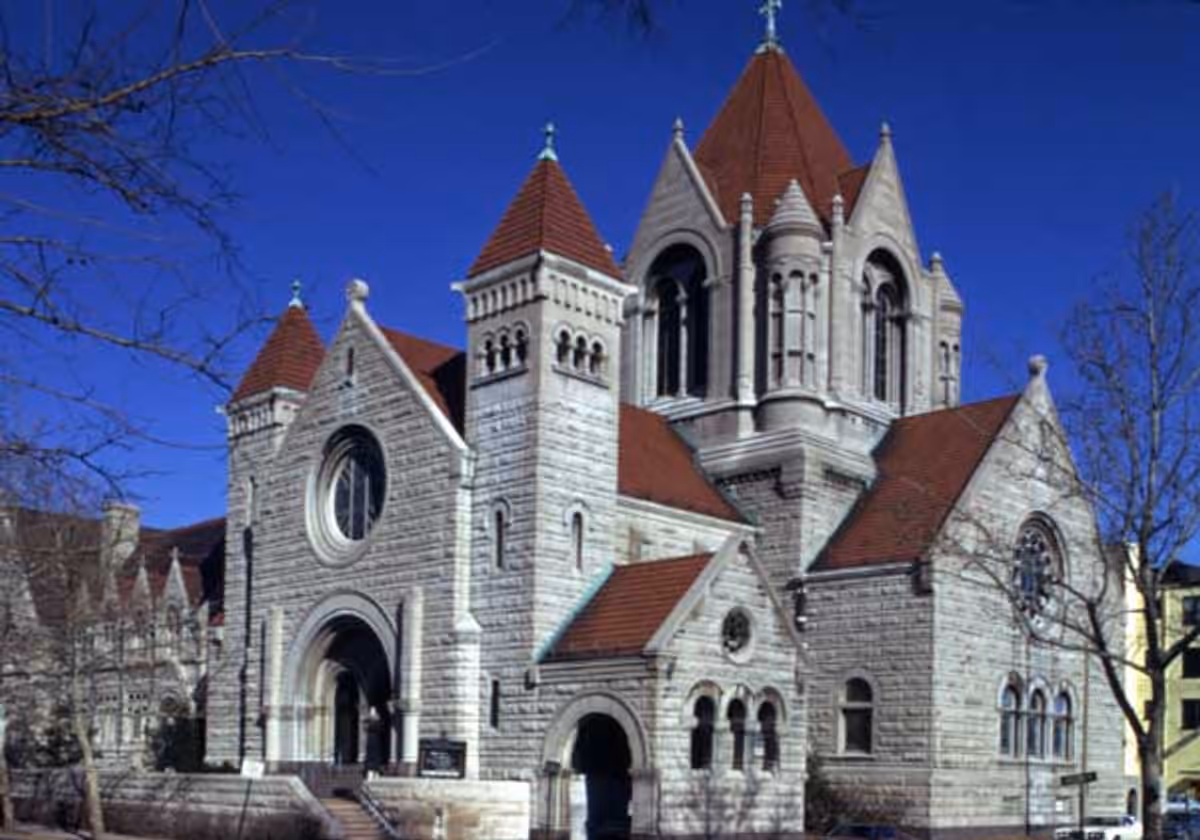 AN HISTORIC "GODOT" VENUE!: Director Darryl Maximilian Robinson staged his first, 1992 multiracial cast revival staging of Samuel Beckett's "Waiting For Godot" in the small, ground floor level chapel of the historic Second Presbyterian Church in The Central West End of St. Louis.