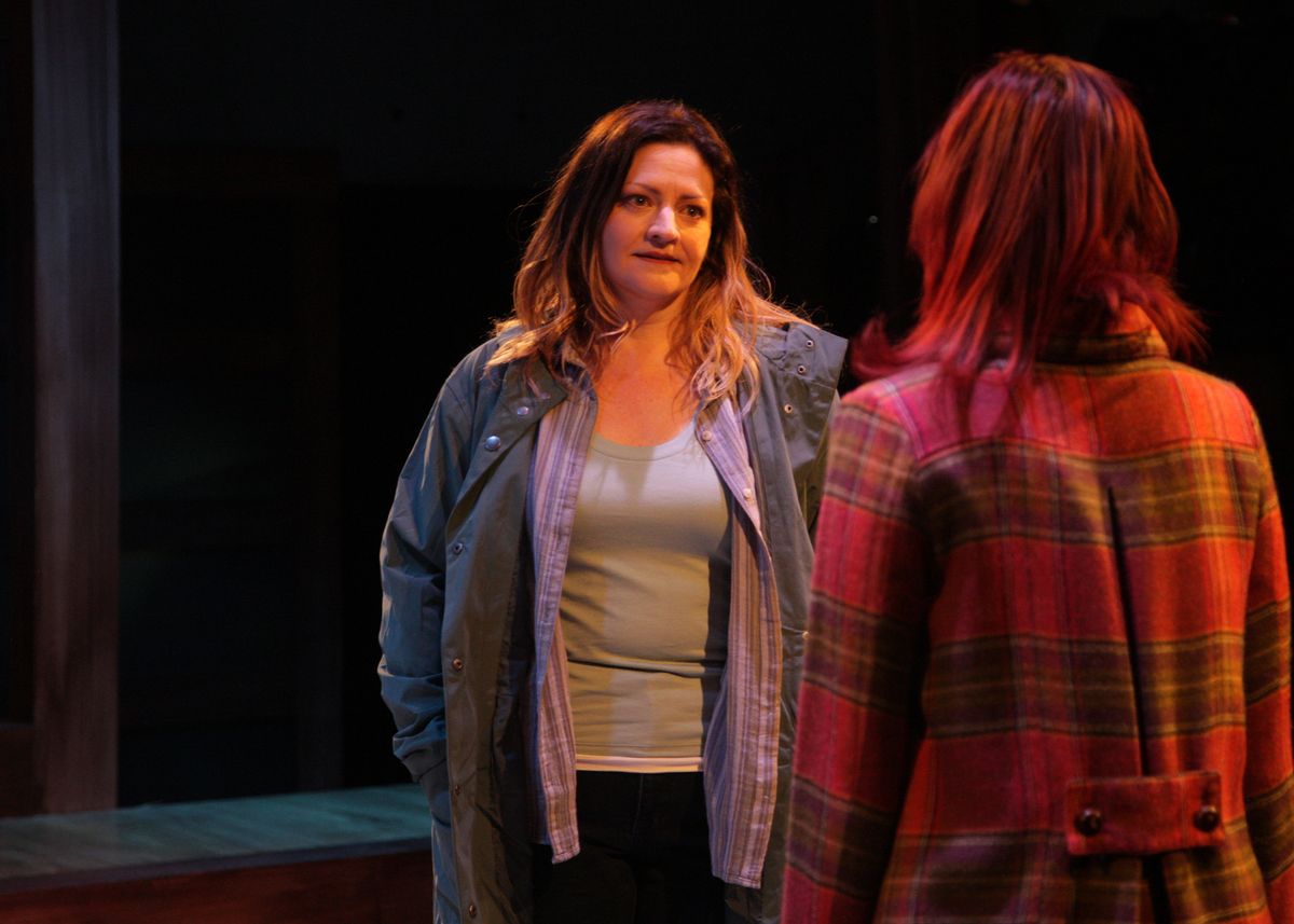Jocelyn A. Brown and Angie Chavez in "Next to Normal," the Pulitzer Prize-winning musical by Tom Kitt and Brian Yorkey. Directed by Matthew McCray, with music direction by Stephen Hulsey, this brave and groundbreaking musical plays January 28 - February 27, 2022 at the Bette Aitken theater arts Center. Photo by Doug Catiller. 