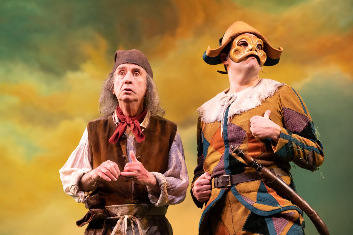 Patrick Kerr and Vincent Randazzo in The Triumph of Love in The Huntington?s production of Marivaux?s The Triumph of Love, translated by Stephen Wadsworth, directed by Loretta Greco; photo Liza Voll. Patrick Kerr and Vincent Randazzo in The Triumph of Love in The Huntington?s production of Marivaux?s The Triumph of Love, translated by Stephen Wadsworth, directed by Loretta Greco; photo Liza Voll.
