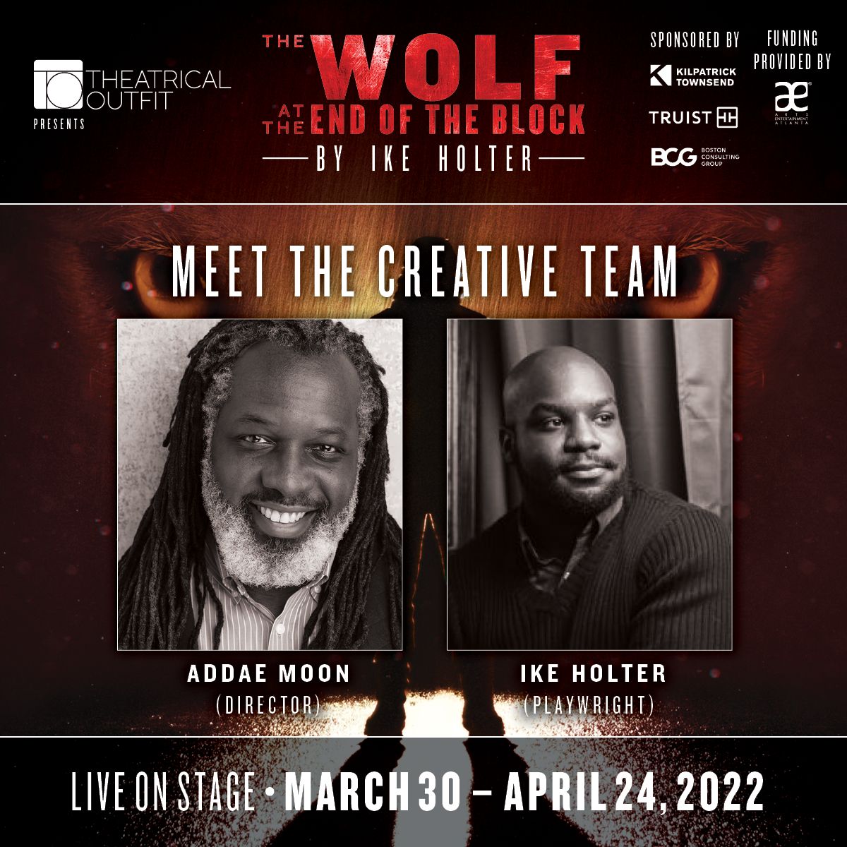 The Wolf at the End of the Block creative team at Theatrical Outfit The Wolf at the End of the Block creative team at Theatrical Outfit