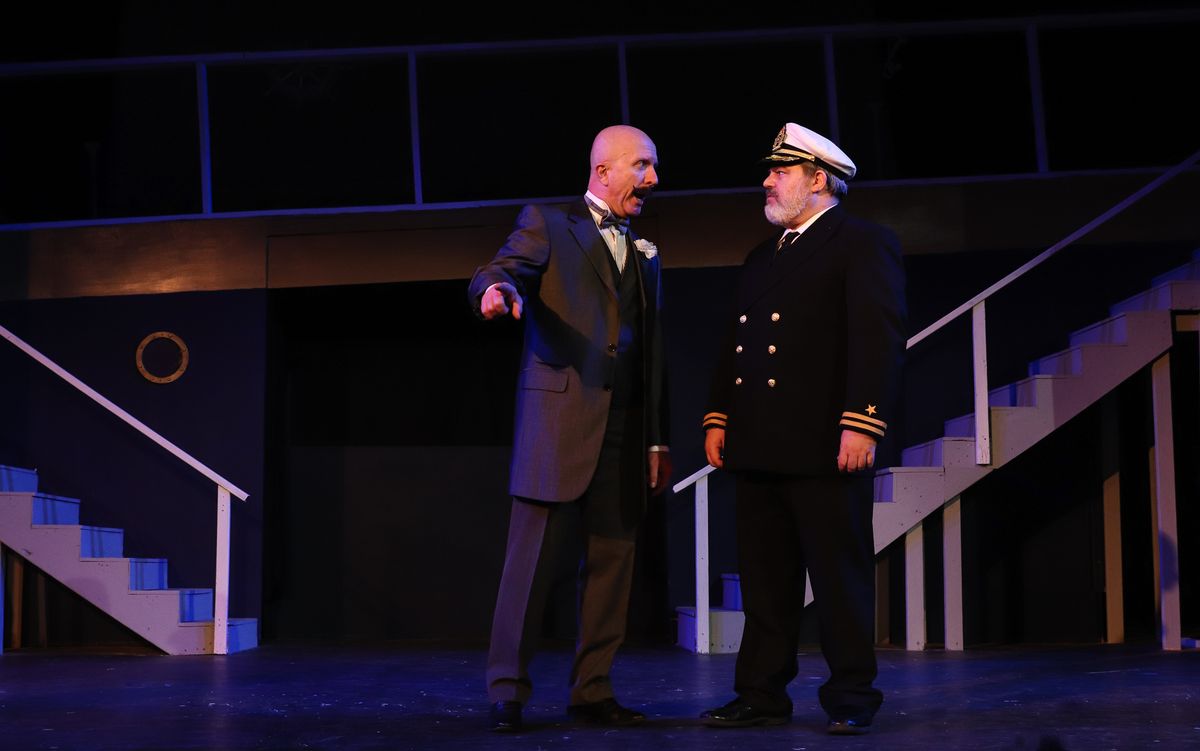 Joe Morris as J. Bruce Ismay and Jay Braiman as Captain E.J. Smith in "Titanic: The Musical" Joe Morris as J. Bruce Ismay and Jay Braiman as Captain E.J. Smith in "Titanic: The Musical"