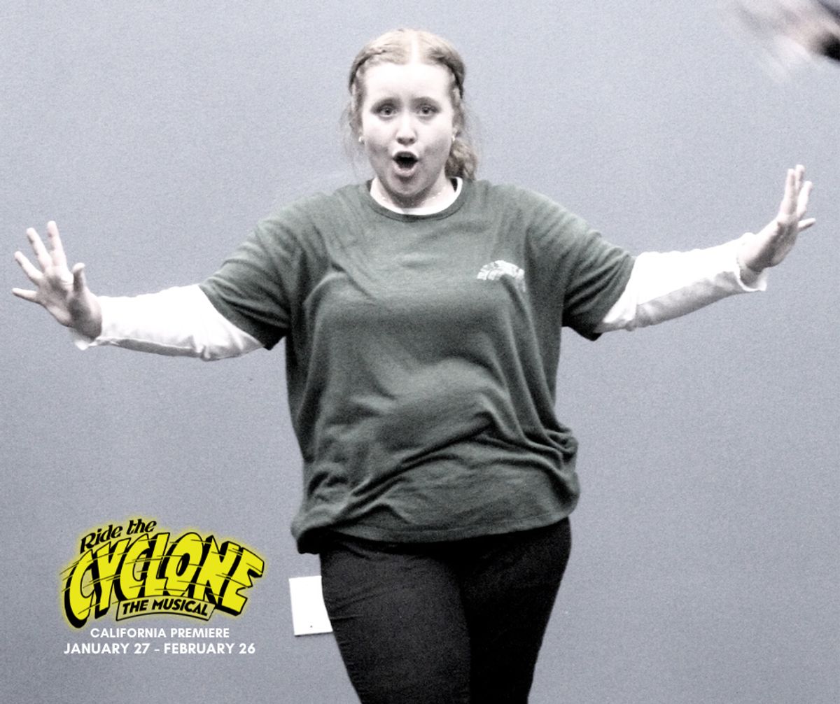Rose Pell as Constance Blackwood in rehearsal for the California premiere of "Ride the Cyclone" at Chance Theater in Anaheim, CA. Book, music, and lyrics by Jacob Richmond & Brooke Maxwell, directed by Jocelyn A. Brown, music direction by Lex Leigh, and choreographed by Miguel Cardenas. Playing January 27 - February 26, 2023 at Bette Aitken theater arts Center on the Cripe Stage. Rose Pell as Constance Blackwood in rehearsal for the California premiere of "Ride the Cyclone" at Chance Theater in Anaheim, CA. Book, music, and lyrics by Jacob Richmond & Brooke Maxwell, directed by Jocelyn A. Brown, music direction by Lex Leigh, and choreographed by Miguel Cardenas. Playing January 27 - February 26, 2023 at Bette Aitken theater arts Center on the Cripe Stage.