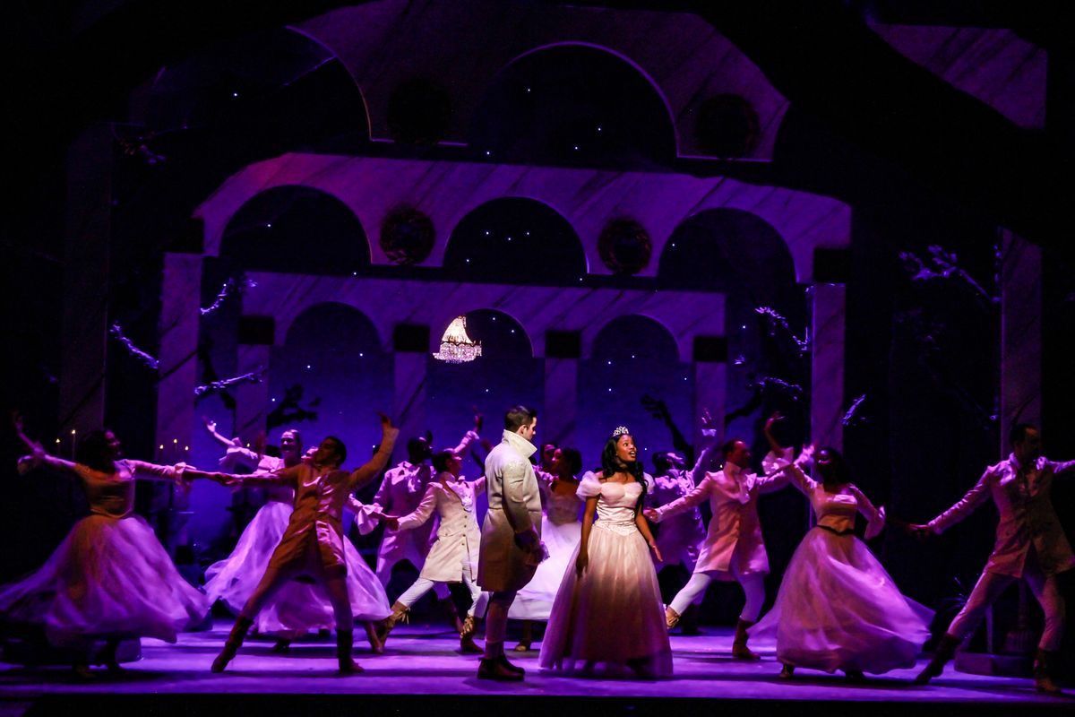 Rodgers + Hammerstein’s Cinderella, starring Jameelah Leaundra as Cinderella and Nathan Haltiwanger as Prince Topher. Rodgers + Hammerstein’s Cinderella, starring Jameelah Leaundra as Cinderella and Nathan Haltiwanger as Prince Topher.