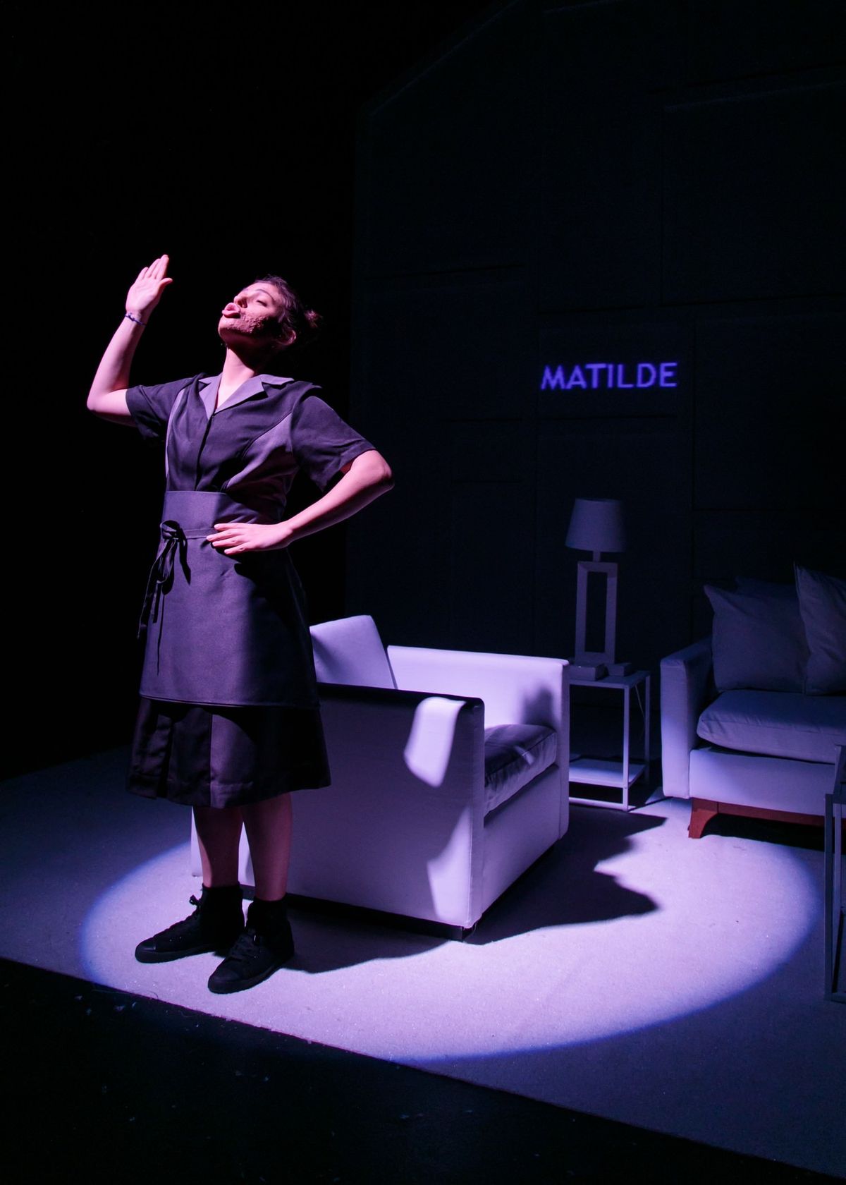 Luiza Mendonca as Matilda. Photo by Trent Campbell. Luiza Mendonca as Matilda. Photo by Trent Campbell.