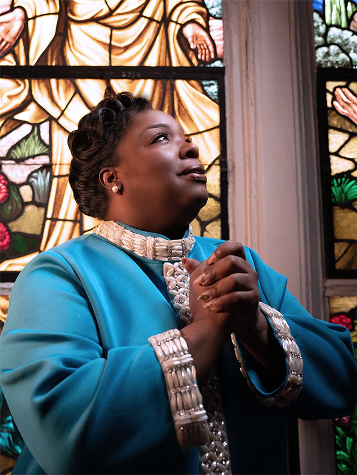 Maiesha McQueen stars as Mahalia Jackson in Dominion Entertainment's Mahalia: A Gospel Musical.
Photo credit: Shoccara Marcus Maiesha McQueen stars as Mahalia Jackson in Dominion Entertainment's Mahalia: A Gospel Musical.
Photo credit: Shoccara Marcus