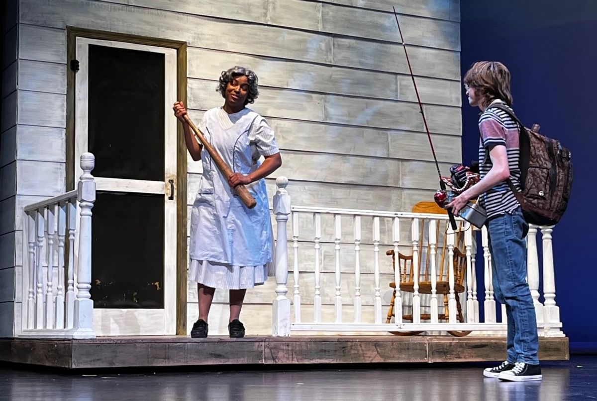 Grandma (Sade Smith) and Nicholas (Brendan Shanahan) in THE BOY WHO STOLE THE STARS