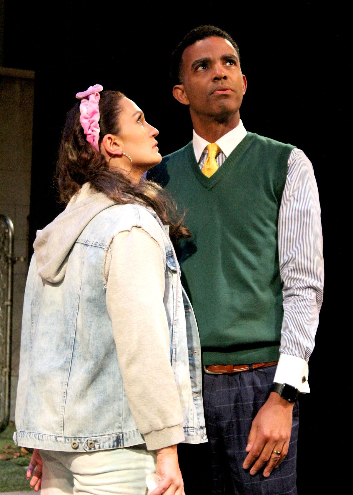Amanda Zarr and Seyto James star in the OC premier of Molly Smith Metzler's "Cry It Out." Directed by Elina de Santos, the comedy runs on the Cripe Stage at the Bette Aitken theater arts Center from April 1 - May 1, 2022. Photo by Camryn Long. 