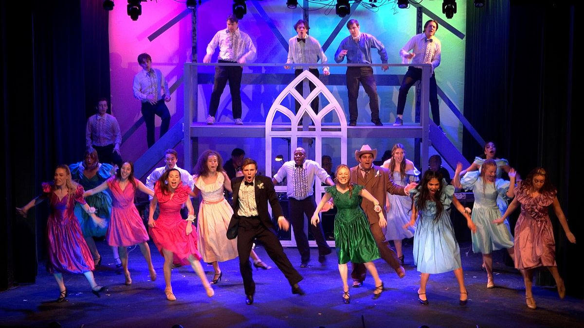 L-R FRONT TO BACK:  Mary Kate Chapman, Ayumi Matsumoto, Sasha Serdyukov, Lily Targett, Tyler Marie Watkins, Leonardo Cecchi, Thomas Whitcomb, Kenneth Gary, Hannah Battersby, Andreas Pantazis, Morgan Lavin, Megan Vargas, Megan Holeman, Jaeda Stone and at the very end in the right, MJ Mikesell
ON STEPS AND BRIDGE L-R: 
Carson Christ, Max Oliver, Dylan Woodford, Casey Ryan Hunter Uliasz and at the very right end, Noah Heie
(Photo by Richard Andert)