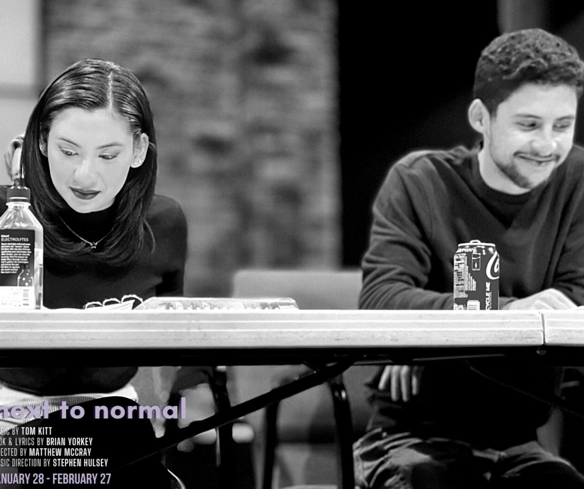 Angie Chavez and Jared Machado of "Next to Normal" at their first table read for "Next to Normal," playing January 28 - February 27, 2022 at Chance Theater in Anaheim, CA. 