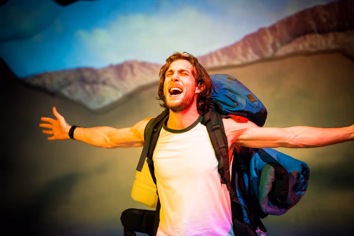 The Encore Musical Theatre Company opens the developmental premiere of INTO THE WILD on April 14th.
Based on the novel of the same name by Jon Krakauer, and ‘Back to the Wild’ by the Christopher J. McCandless Foundation, INTO THE WILD is written by Janet Allard (Book and Lyrics) and Niko Tsakalakos (Music and Lyrics). It is directed by Mia Walker, music directed by Tyler Driskill, with orchestrations by Brian Usifer, vocal arrangements by Angelique Mouyis, and stars Conor Ryan as Christopher McCandless.
All photos by Michele Anliker. The Encore Musical Theatre Company opens the developmental premiere of INTO THE WILD on April 14th.
Based on the novel of the same name by Jon Krakauer, and ‘Back to the Wild’ by the Christopher J. McCandless Foundation, INTO THE WILD is written by Janet Allard (Book and Lyrics) and Niko Tsakalakos (Music and Lyrics). It is directed by Mia Walker, music directed by Tyler Driskill, with orchestrations by Brian Usifer, vocal arrangements by Angelique Mouyis, and stars Conor Ryan as Christopher McCandless.
All photos by Michele Anliker.
