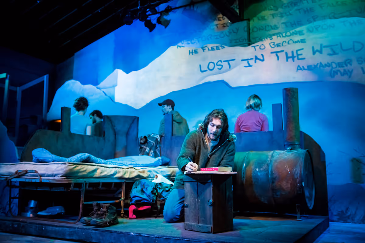 The Encore Musical Theatre Company opens the developmental premiere of INTO THE WILD on April 14th.
Based on the novel of the same name by Jon Krakauer, and ‘Back to the Wild’ by the Christopher J. McCandless Foundation, INTO THE WILD is written by Janet Allard (Book and Lyrics) and Niko Tsakalakos (Music and Lyrics). It is directed by Mia Walker, music directed by Tyler Driskill, with orchestrations by Brian Usifer, vocal arrangements by Angelique Mouyis, and stars Conor Ryan as Christopher McCandless.
All photos by Michele Anliker. The Encore Musical Theatre Company opens the developmental premiere of INTO THE WILD on April 14th.
Based on the novel of the same name by Jon Krakauer, and ‘Back to the Wild’ by the Christopher J. McCandless Foundation, INTO THE WILD is written by Janet Allard (Book and Lyrics) and Niko Tsakalakos (Music and Lyrics). It is directed by Mia Walker, music directed by Tyler Driskill, with orchestrations by Brian Usifer, vocal arrangements by Angelique Mouyis, and stars Conor Ryan as Christopher McCandless.
All photos by Michele Anliker.