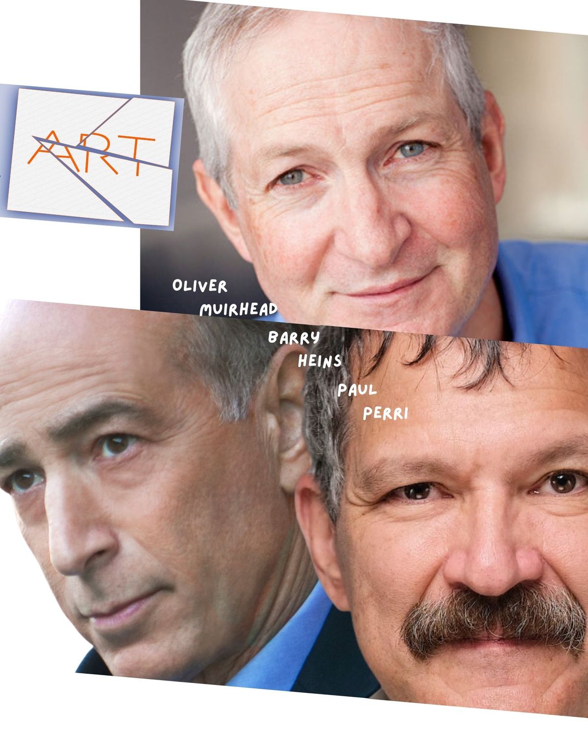 Barry Heins, Oliver Muirhead, and Paul Perri star in "Art," by Jasmina Reza presented by Interact Theatre Company in partnership with  Los Angeles Public Library's LA MADE cultural enrichment program.
