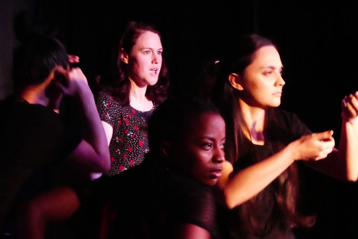 Emily McKnight as Sophia in Gravity Guts - part of the Rogues Double Bill at Fringe HQ. 