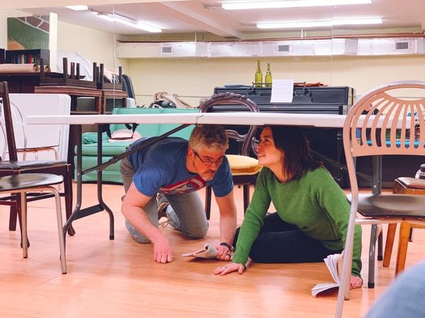 Evan and Desiree having a little fun under the table 5