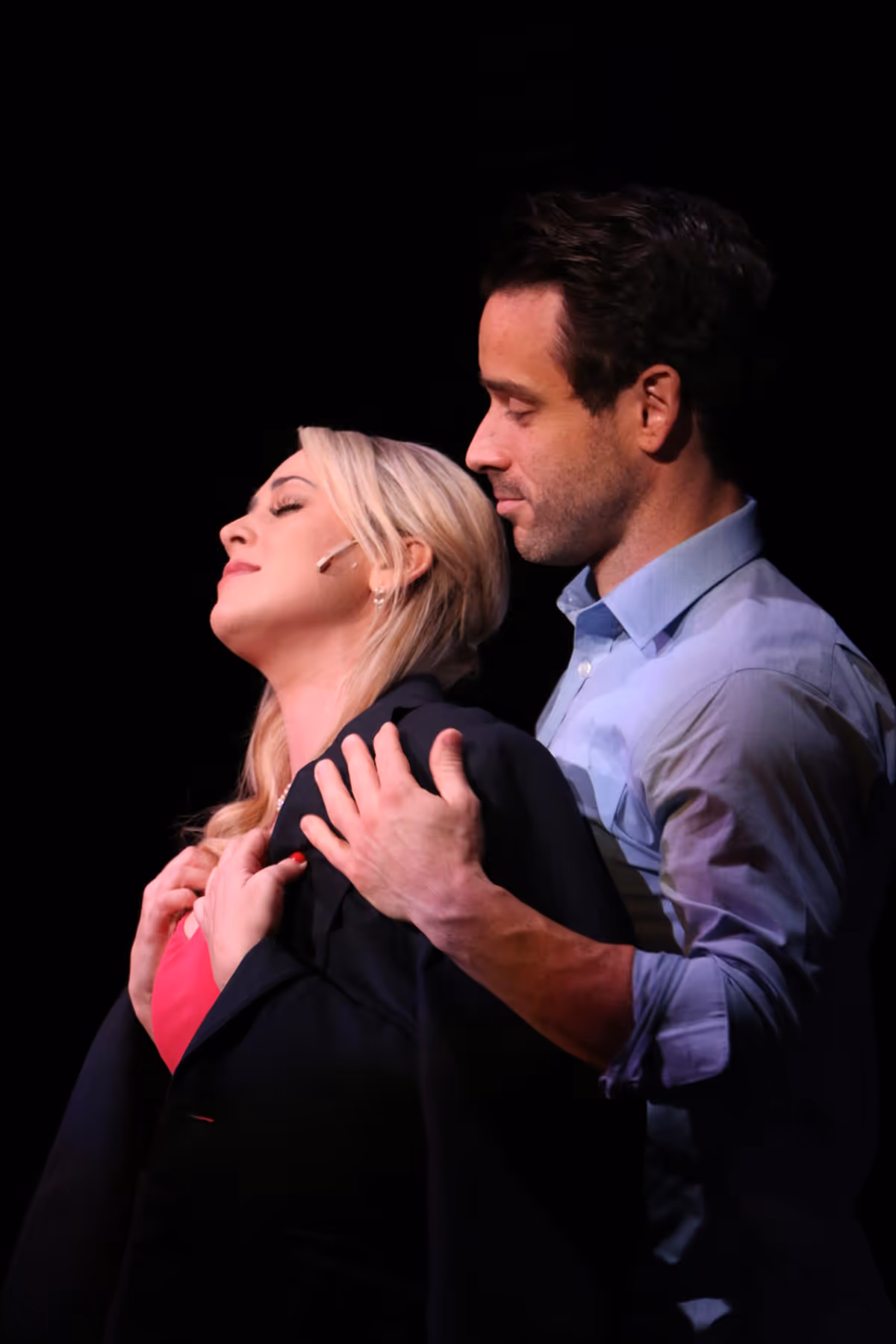 Hailey Best (Molly Jensen) and David Toole (Sam Wheat) in Ghost The Musical at the Temple Theatre in Sanford, North Carolina Hailey Best (Molly Jensen) and David Toole (Sam Wheat) in Ghost The Musical at the Temple Theatre in Sanford, North Carolina