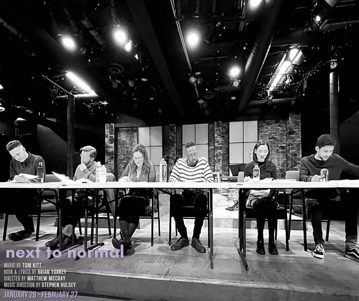 The cast of "Next to Normal" at their first table read for 
"Next to Normal," playing January 28 - February 27, 2022 at Chance Theater in Anaheim, CA.