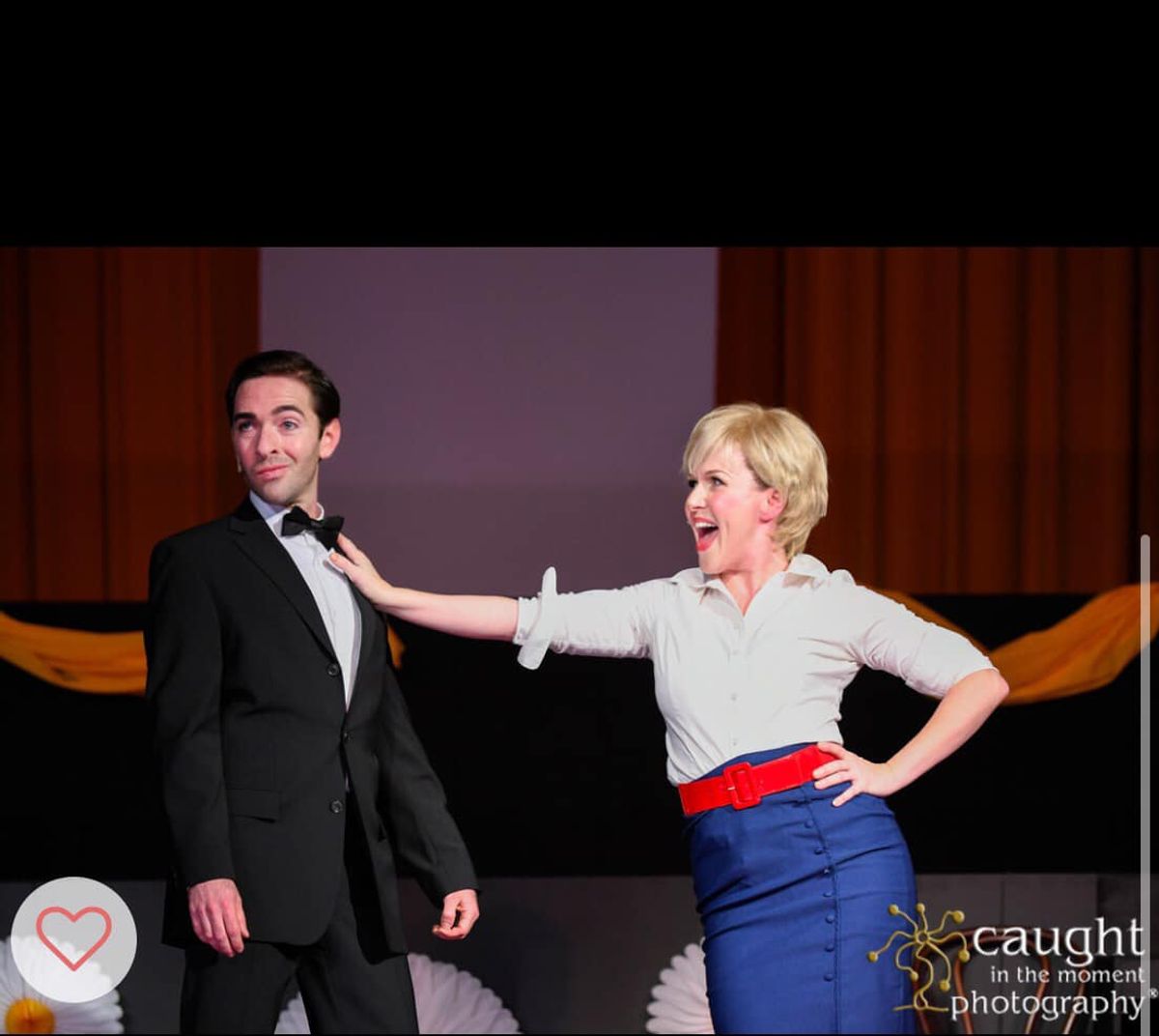 Deborah Robin as Doris Day
Zach Appel as The Man/Narrator
Photo by Caught in the Moment Photography Deborah Robin as Doris Day
Zach Appel as The Man/Narrator
Photo by Caught in the Moment Photography