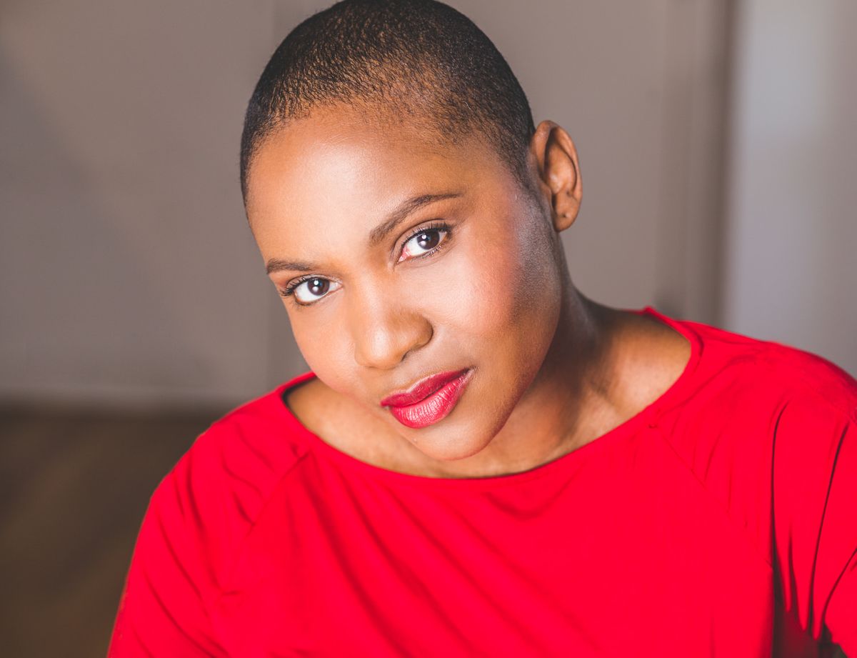 Headshot of female lead actor in "Silk Stockings and a Bible", China L. Colston Headshot of female lead actor in "Silk Stockings and a Bible", China L. Colston