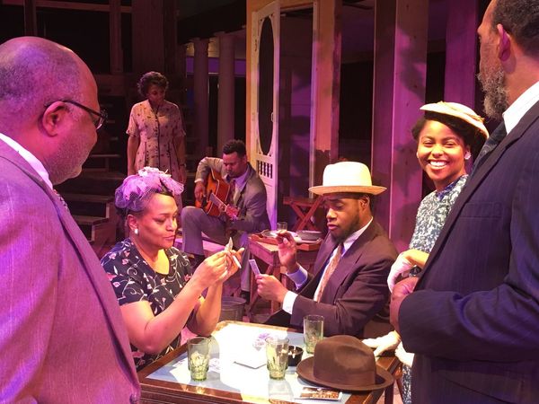 Actor Keenan Ramos (Floyd) rehearsing for Seven Guitars at the MET. 9