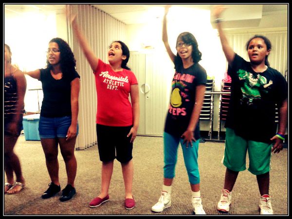 Our cast in rehearsal. 5