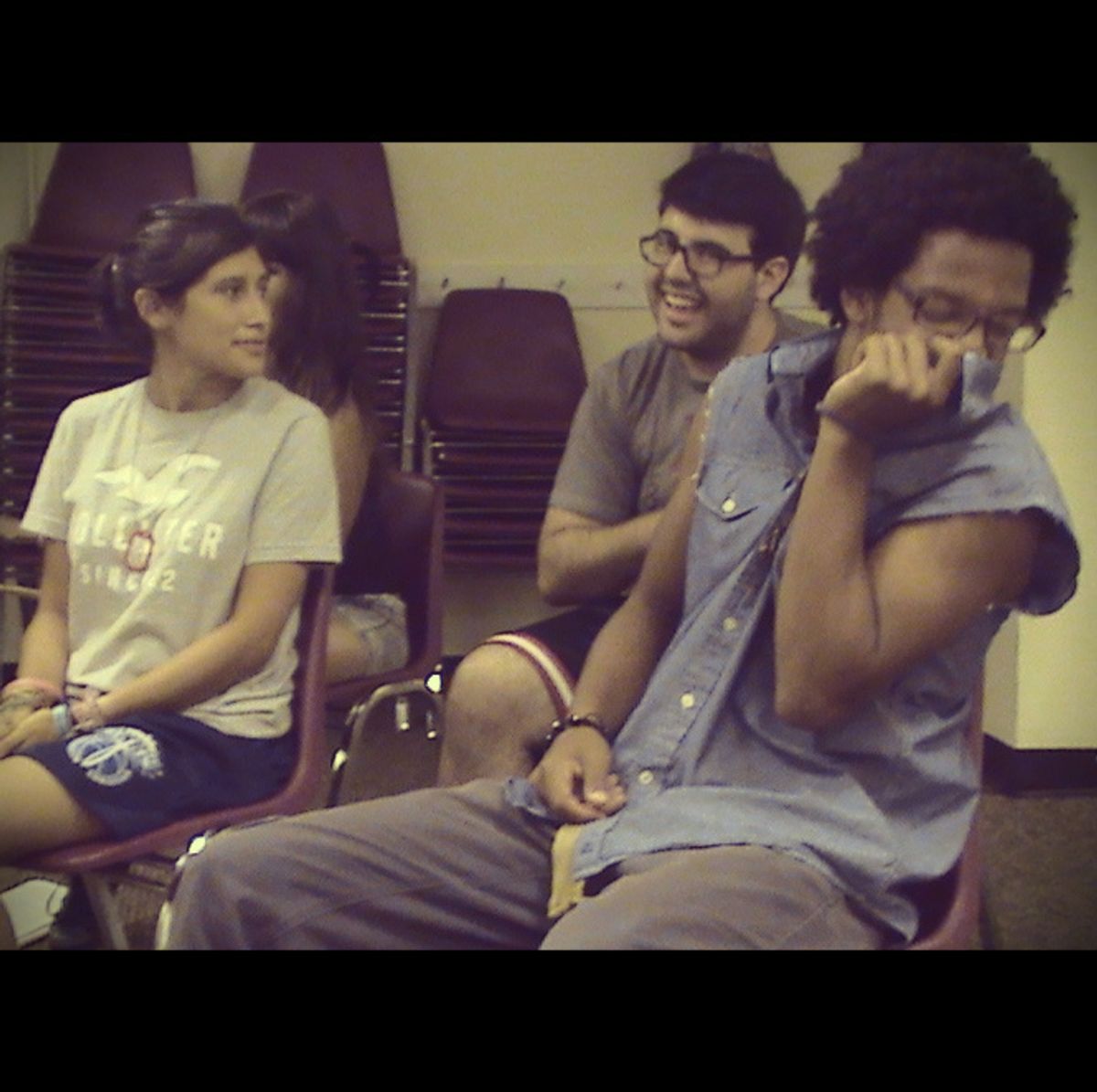 Our cast in rehearsal. Our cast in rehearsal.