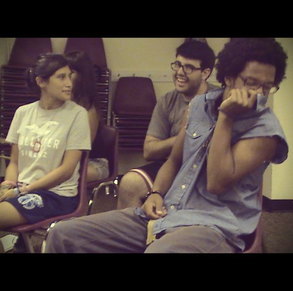 Our cast in rehearsal. 8