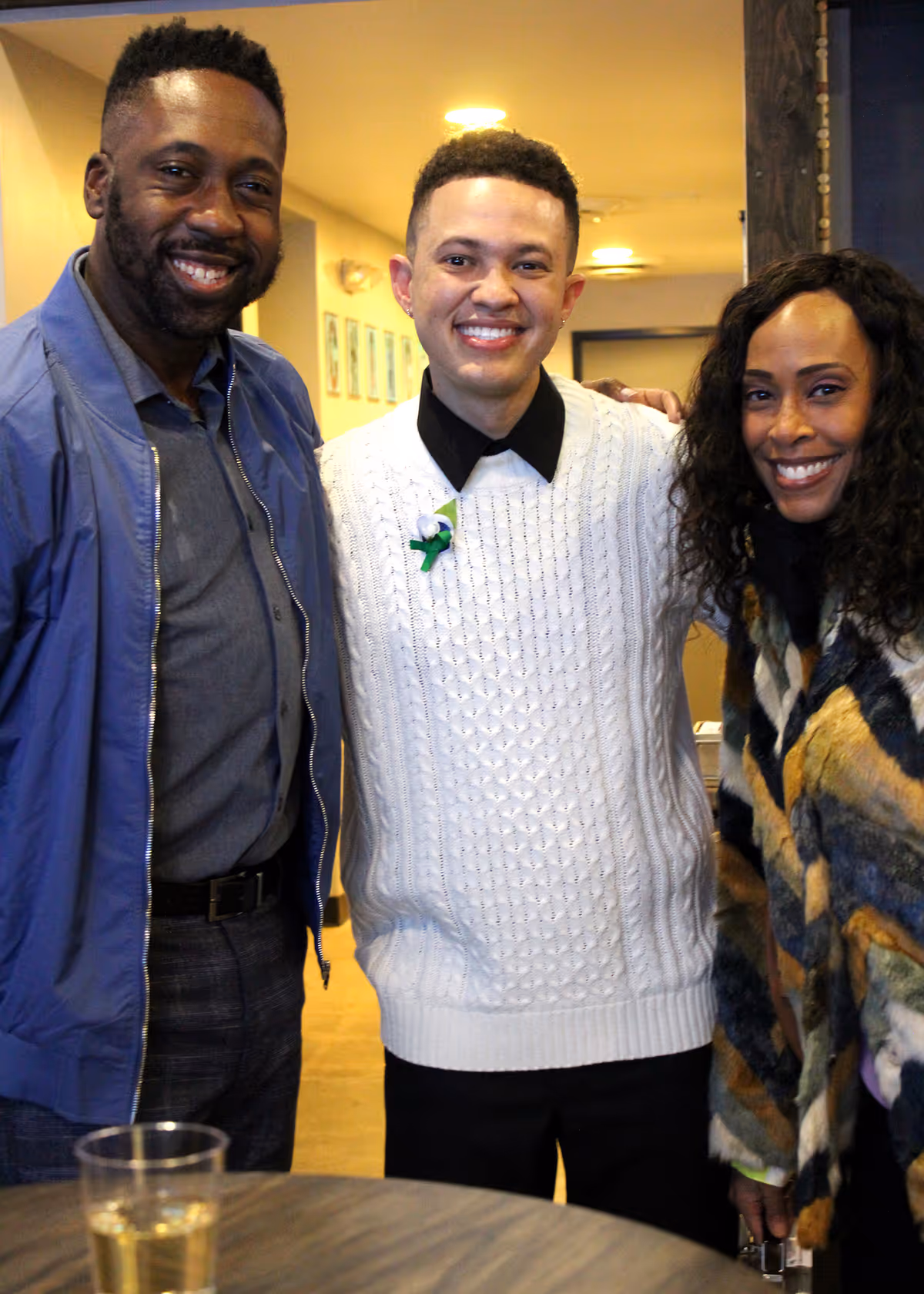 Tym Brown, Jaylen Baham, and friends on Opening Night of "Next to Normal," playing January 28 - February 27, 2022 at Chance Theater in Anaheim, CA. 