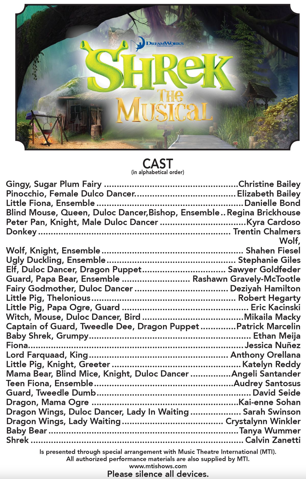 CAST LISTING CAST LISTING