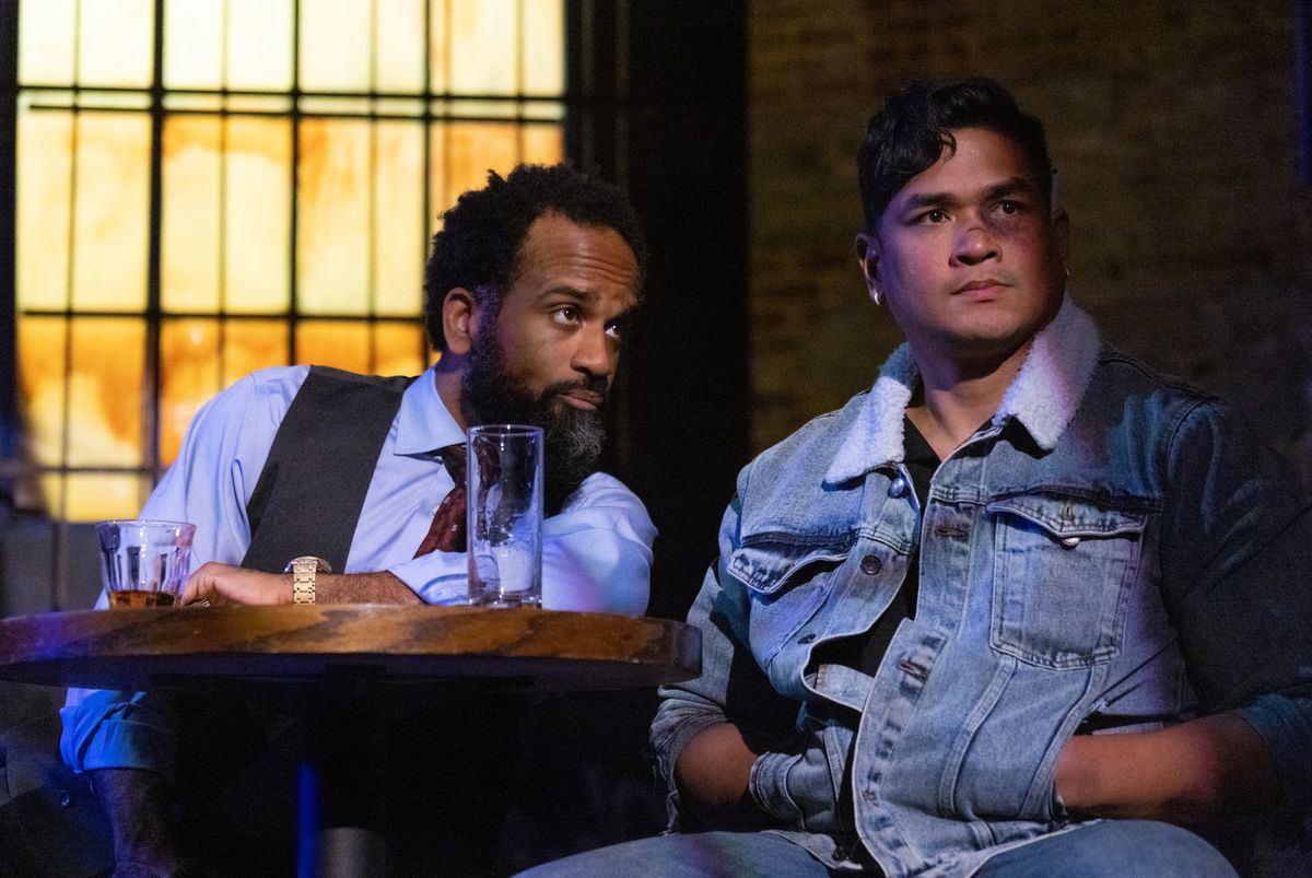 The Wolf at the End of the Block. Theatrical Outfit. March 30
–April 24, 2022. Pictured:
Anthony S. Goolsby & Matt Mercurio
.Photo Credit: Casey G Ford Photography. #toWOL The Wolf at the End of the Block. Theatrical Outfit. March 30
–April 24, 2022. Pictured:
Anthony S. Goolsby & Matt Mercurio
.Photo Credit: Casey G Ford Photography. #toWOL