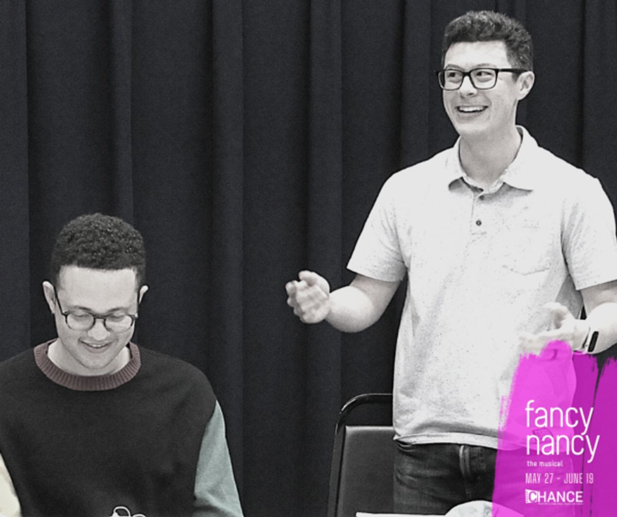 Jaylen Baham and Matt Takahashi at their first readthru of "Fancy Nancy, The Musical" Set to run May 27 - June 19, 2022 at the Bette Aitken theater arts Center, this TYA musical adaptation of the wildly popular book series returns by popular demand. 