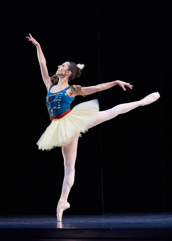 Ana Sophia Scheller in Balanchine's Stars And Stripes. (Choreography by George Balanchine © The Balanchine Trust; Photo © Erik Tomasson) 1